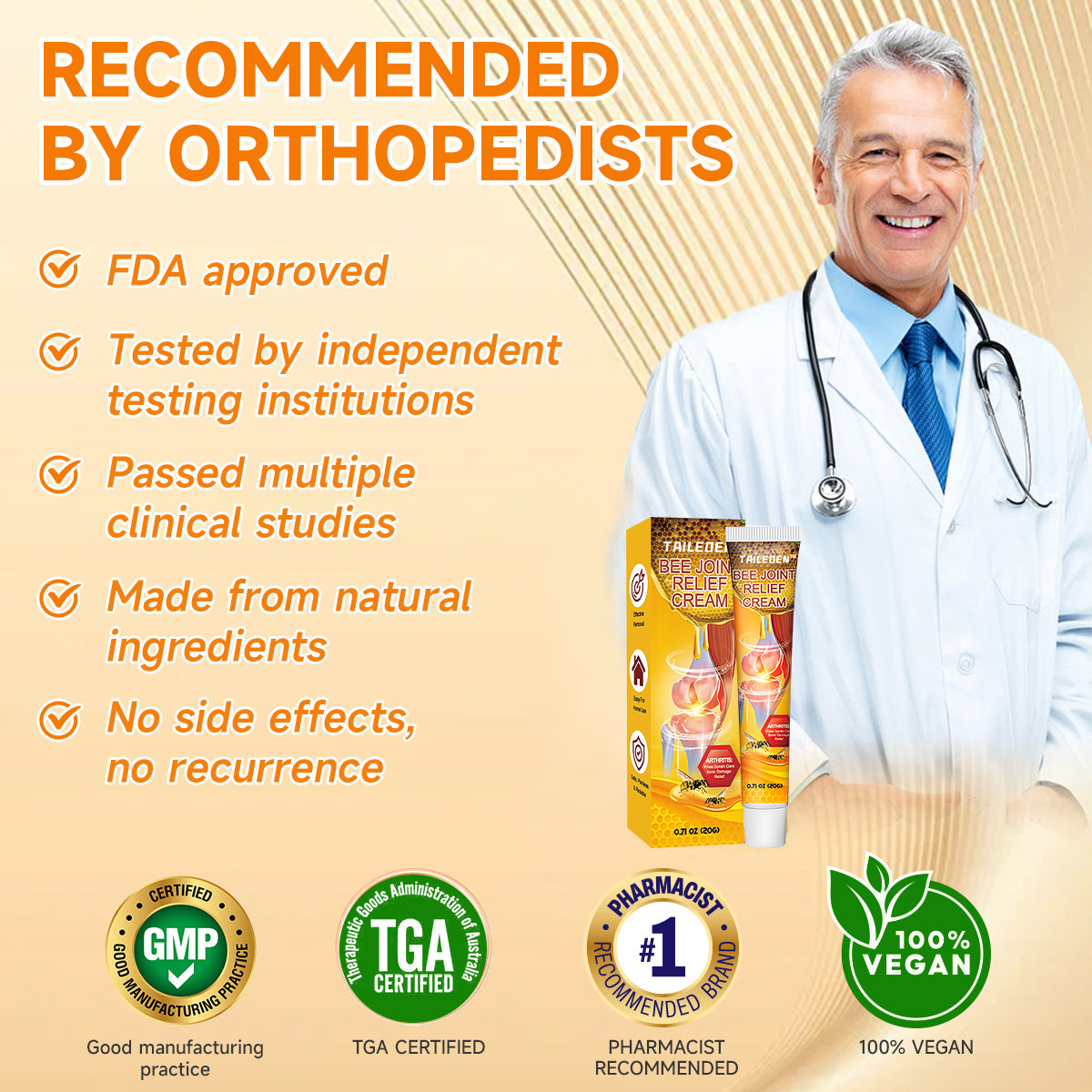 šTAILEDEN⢠Bee Venom Joint Repair GelšØāāļøApproved by the Australian Orthopedic Association (AOA)