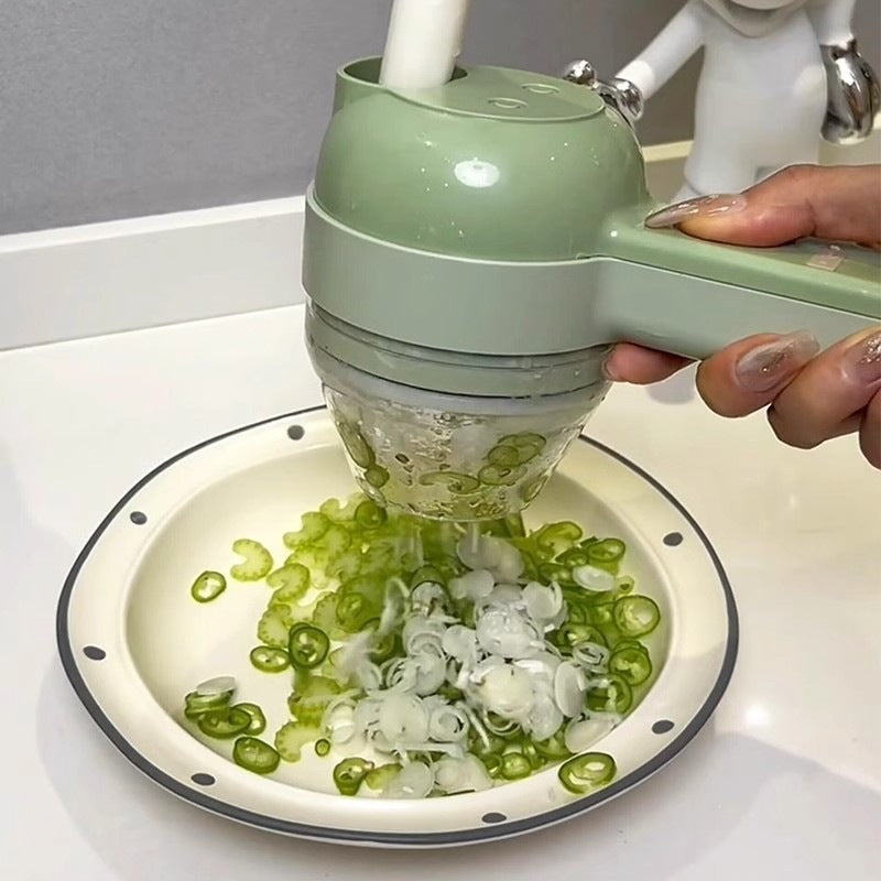 4-in-1 manual electric vegetable cutter setMultifunction cordless food processor