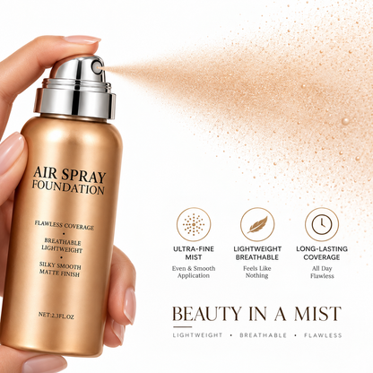 Waterproof & Sweat-Resistant Spray Foundation with Lightweight