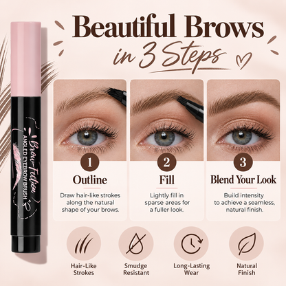 LIMITED OFFER: Buy 2 Get 1 Free | Precision Angled Eyebrow Brush for Soft, Defined Brows