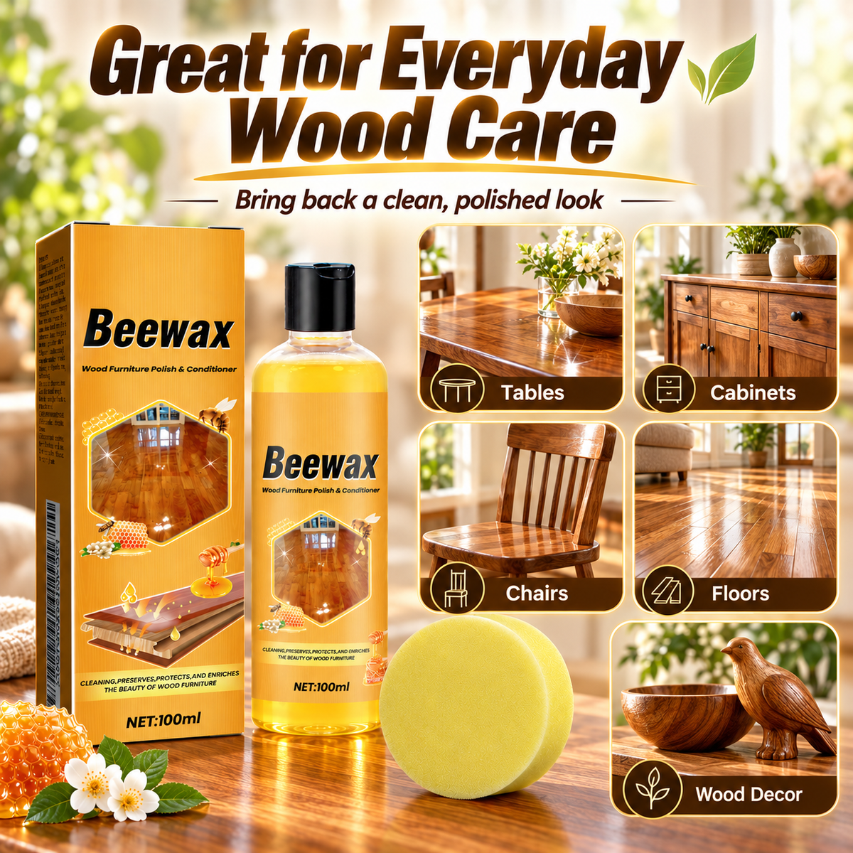 Limited Time Deal — Beewax Wood Furniture Polish & Conditioner