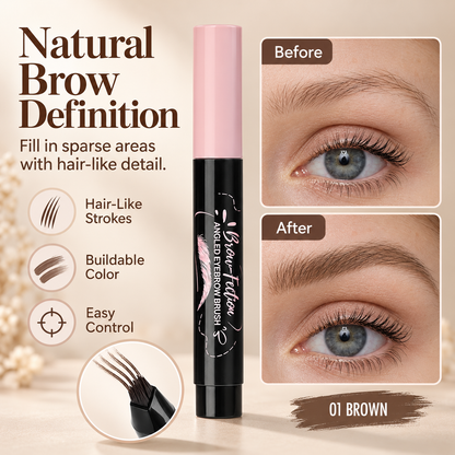 LIMITED OFFER: Buy 2 Get 1 Free | Precision Angled Eyebrow Brush for Soft, Defined Brows