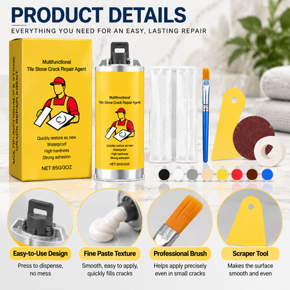 Ceramic & Marble Repair Kit – Restore Cracks, Chips & Holes for a Like-New Finish