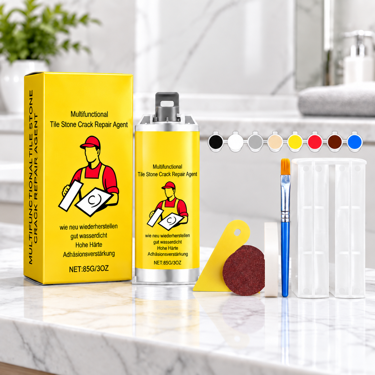 Ceramic & Marble Repair Kit – Restore Cracks, Chips & Holes for a Like-New Finish