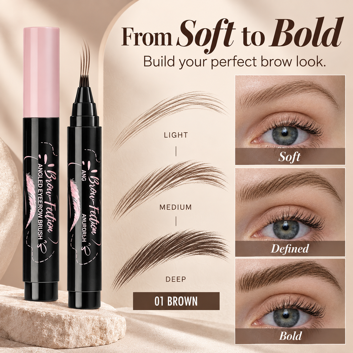 LIMITED OFFER: Buy 2 Get 1 Free | Precision Angled Eyebrow Brush for Soft, Defined Brows