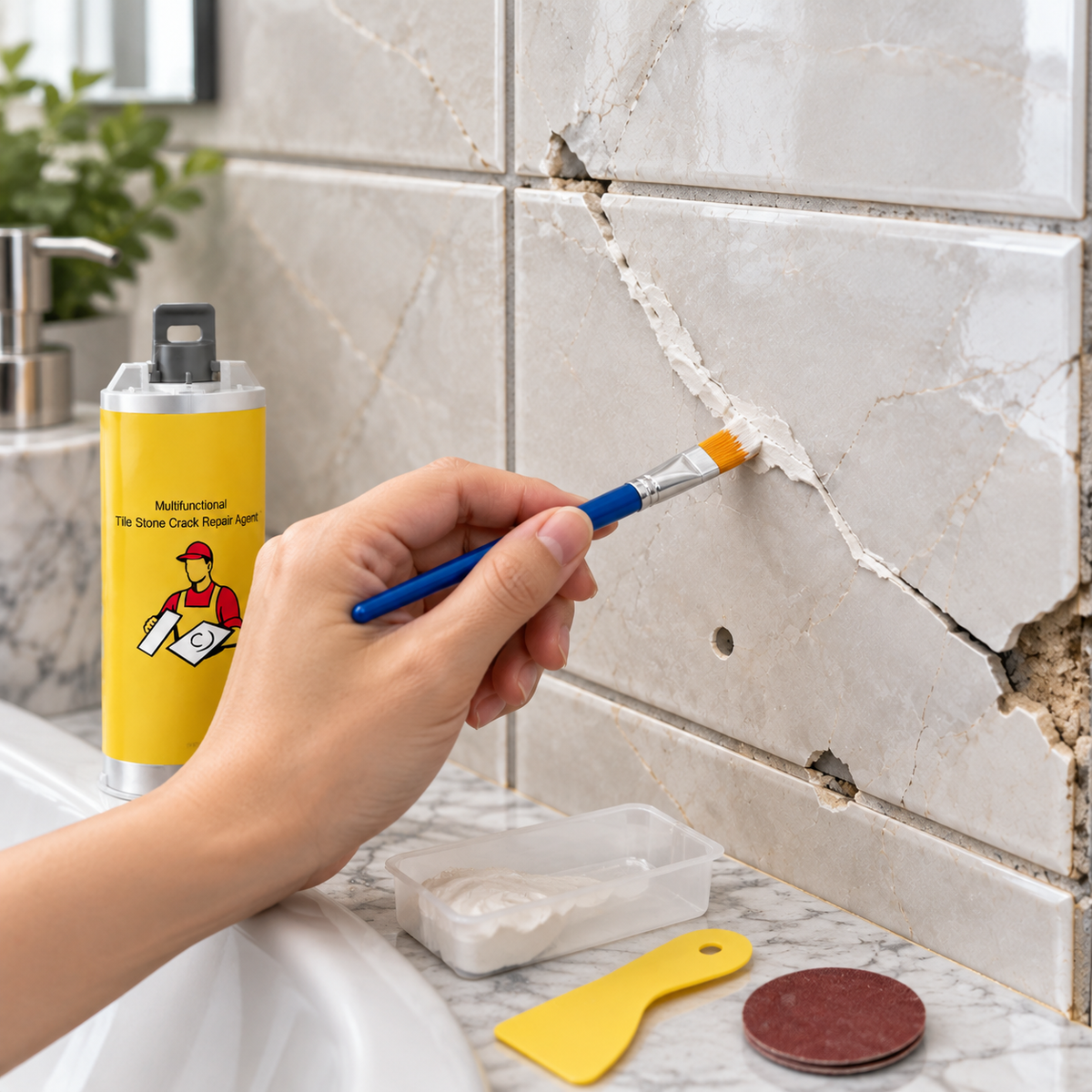 Ceramic & Marble Repair Kit – Restore Cracks, Chips & Holes for a Like-New Finish