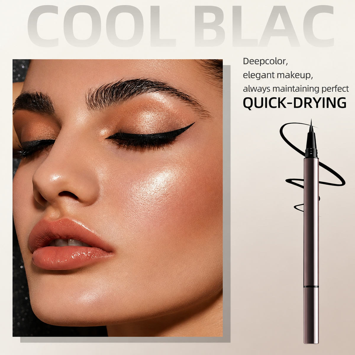 🔥 2-In-1 Waterproof Eyeliner Pen With Correction Tip