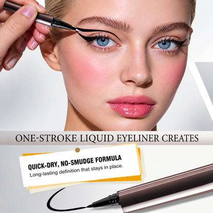 🔥 2-In-1 Waterproof Eyeliner Pen With Correction Tip
