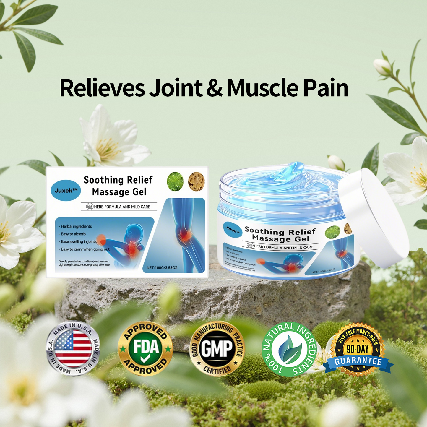 🔥Instant Pain Relief🔥 Juxek™ joint Relief Gel – Natural Herbal Ointment Wellness