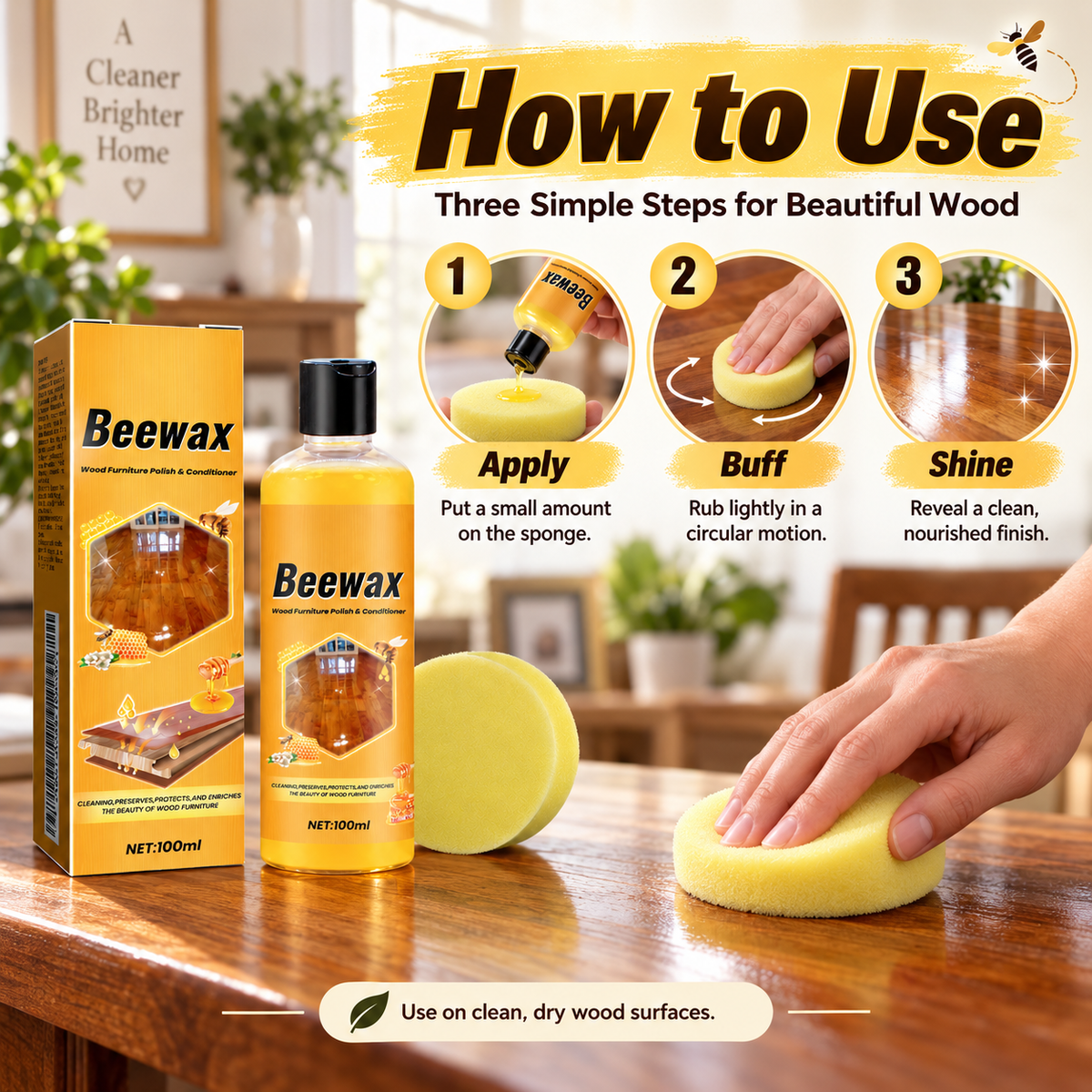 Limited Time Deal — Beewax Wood Furniture Polish & Conditioner