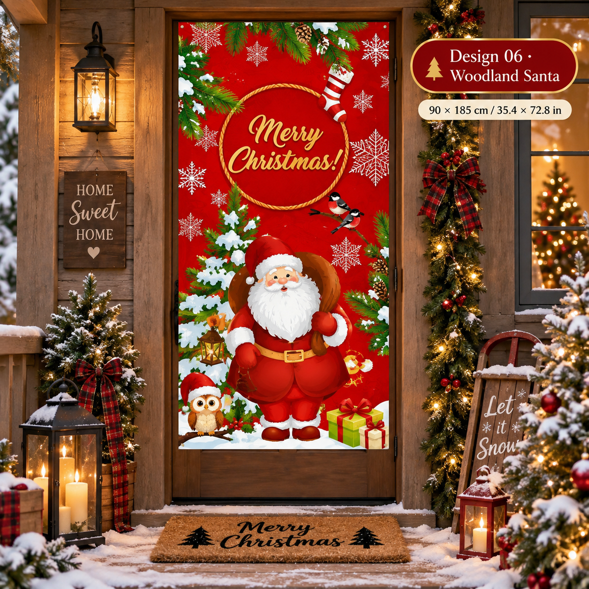🎄 50% OFF NOW! Christmas Front Door Decoration – Festive Santa, Elf & Holiday Door Cover – Easy Installation in Under 1 Minute