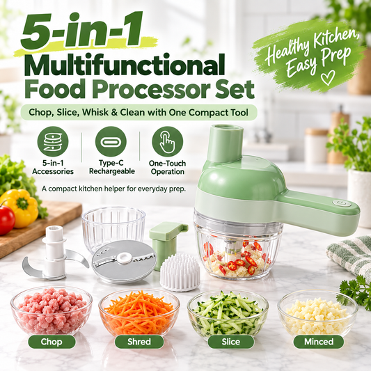 4-in-1 manual electric vegetable cutter setMultifunction cordless food processor