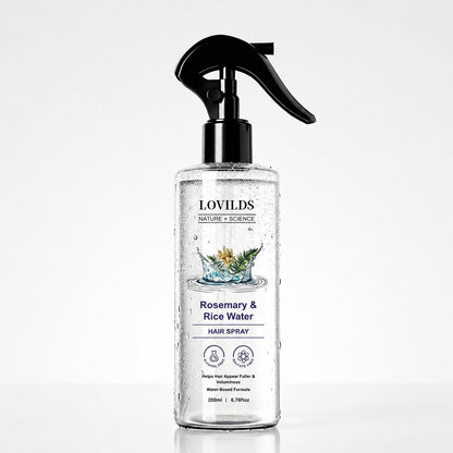 Rosemary & Rice Water Hair Care Spray – Lightweight Leave-In Mist for Soft, Smooth & Shiny-Looking Hair