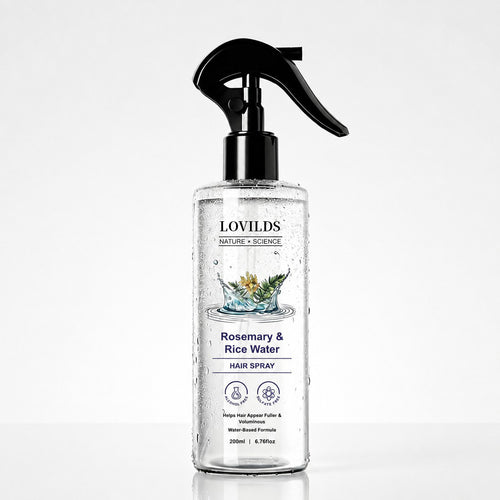Rosemary & Rice Water Hair Care Spray – Lightweight Leave-In Mist for Soft, Smooth & Shiny-Looking Hair