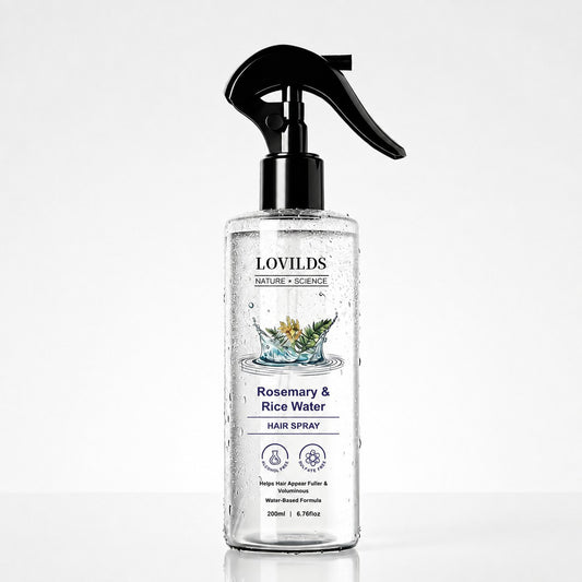 Rosemary & Rice Water Hair Care Spray – Lightweight Leave-In Mist for Soft, Smooth & Shiny-Looking Hair
