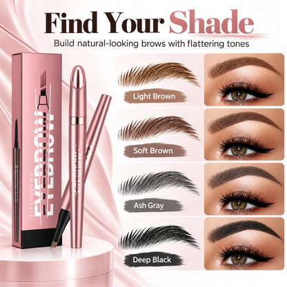 4-Tip Waterproof Eyebrow Pen | Natural Hair-Like Strokes