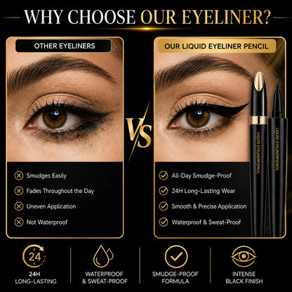 Long-Lasting Smudge-Proof Liquid Eyeliner Pen