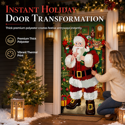 🎄 50% OFF NOW! Christmas Front Door Decoration – Festive Santa, Elf & Holiday Door Cover – Easy Installation in Under 1 Minute