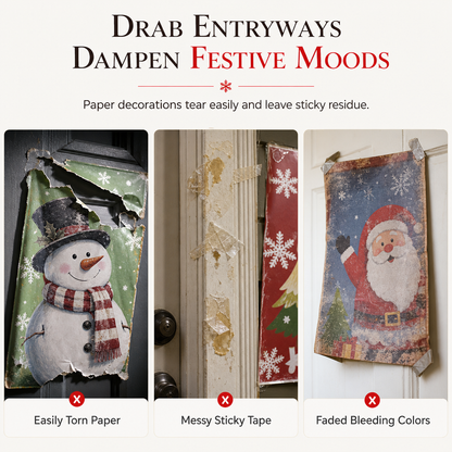 🎄 50% OFF NOW! Christmas Front Door Decoration – Festive Santa, Elf & Holiday Door Cover – Easy Installation in Under 1 Minute
